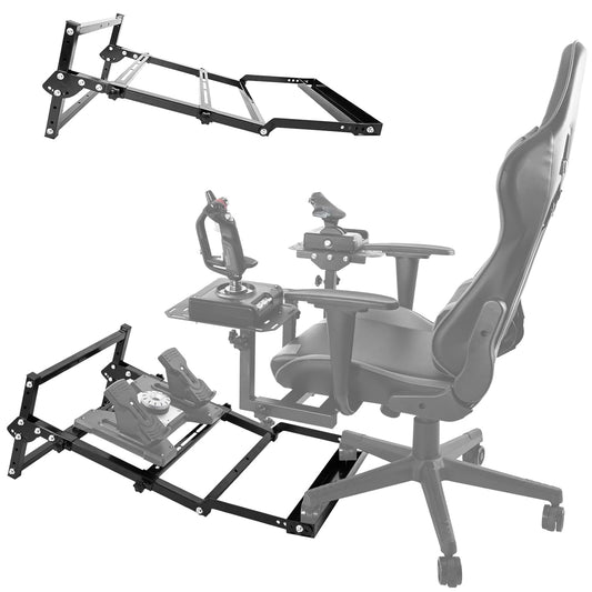 Gazzyt Flight Racing Pedal Stand Fits for Logitech,Thrustmaster, Fanatec G27 G29 G920 T248 Pedals Foldable Game Pedal Bracket(Only Included Pedal Stand)