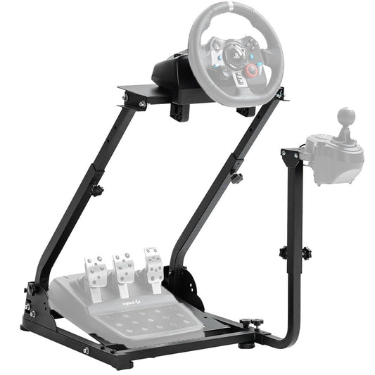 Steering Wheel Stand with Shifter Mount Foldable Adjustable Compatible with Logitech,Thrustmaster G29 G920 G923 T248 T300 Racing Wheel Stand Gaming Frame Wheel and Pedal Not Include
