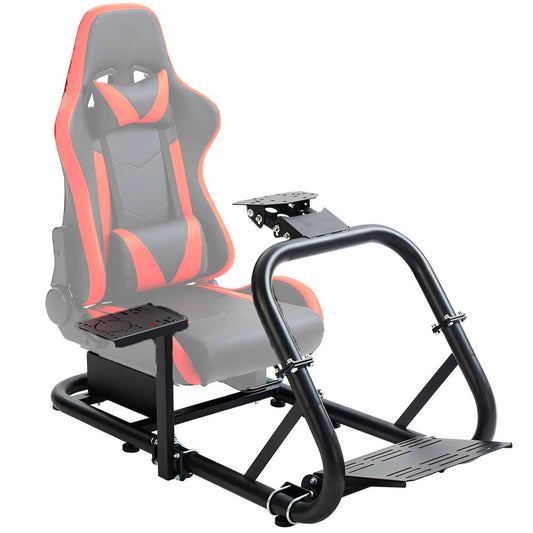 Racing Simulator Cockpit 50mm Arm Round Tube fit for Logitech,Thrustmaster,Fanatec G25 G27 G29 T248 T300 Adjustable Steering Wheel Stand without Wheel,Pedal,Shifter,handbrake and Seat