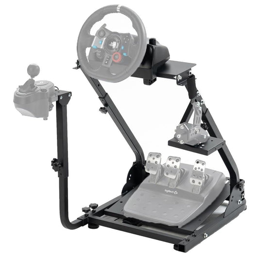 G920 Racing Steering Wheel with Double Shifter Foldable Fit for Logitech,Thrustmaster G29,G923,T150,T248 Wheel Stand Frame Driving Mount without Wheel Shifter and Pedal
