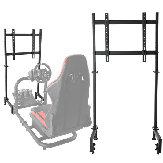 Racing Monitor Stand fit for Logitech Thrustmaster, Fanatec G25 G27 G29 T128X T248 T300 Large Round Tube Simulator Cockpit Without Wheel, Shift Lever, Pedals, Seat, TV and Racing Frame