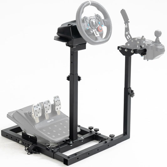 Flight Racing Wheel Stand 40mm Square Tube Fit for Logitech, Thrustmaster,Fanatec G29 G920 G923 T150 T248 T300 X52 X56 Adjustable Wheel,Pedal,Shifter and Handbrake Not Included