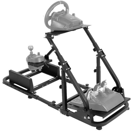 Adjustable Racing Simulator Cockpit Stand with Support Arms fit for Logitech G920 G27 G29 Thrustmaster T300RS T300 T248,Steering Wheel Shifter Pedal and Seat Not Included