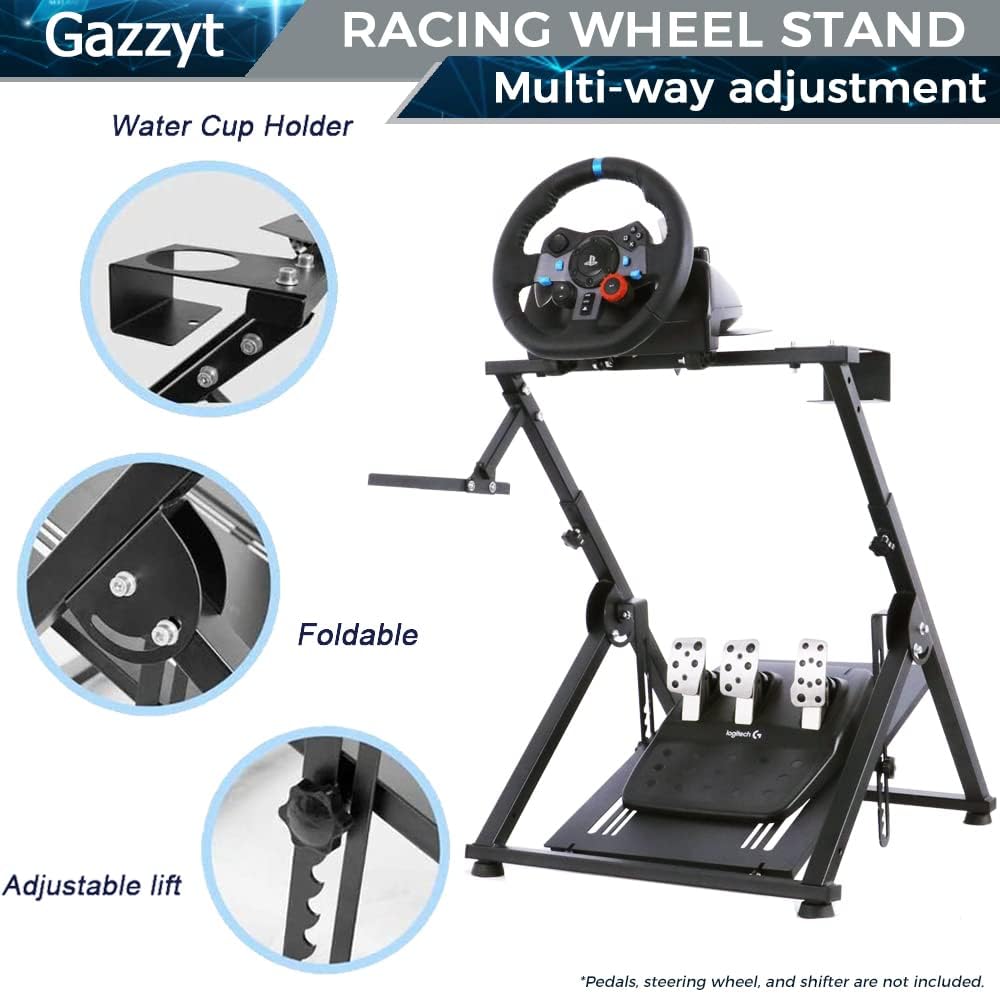 Sim Racing Wheel Stand New Upgrade X-frame fit for Logitech,Thrustmaster G27 G29 G920 G923 PXN V9 T248 T300 Steering Wheel Mount without Wheel Pedal and Shifter