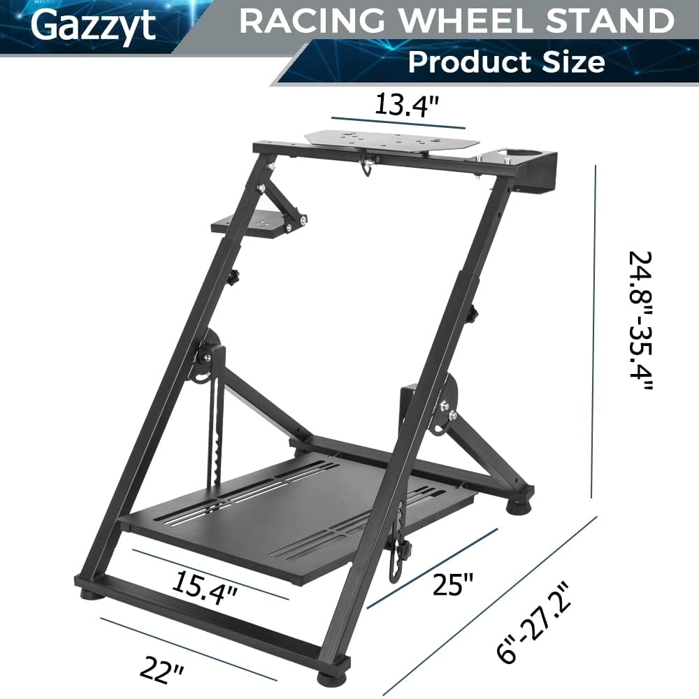Sim Racing Wheel Stand New Upgrade X-frame fit for Logitech,Thrustmaster G27 G29 G920 G923 PXN V9 T248 T300 Steering Wheel Mount without Wheel Pedal and Shifter