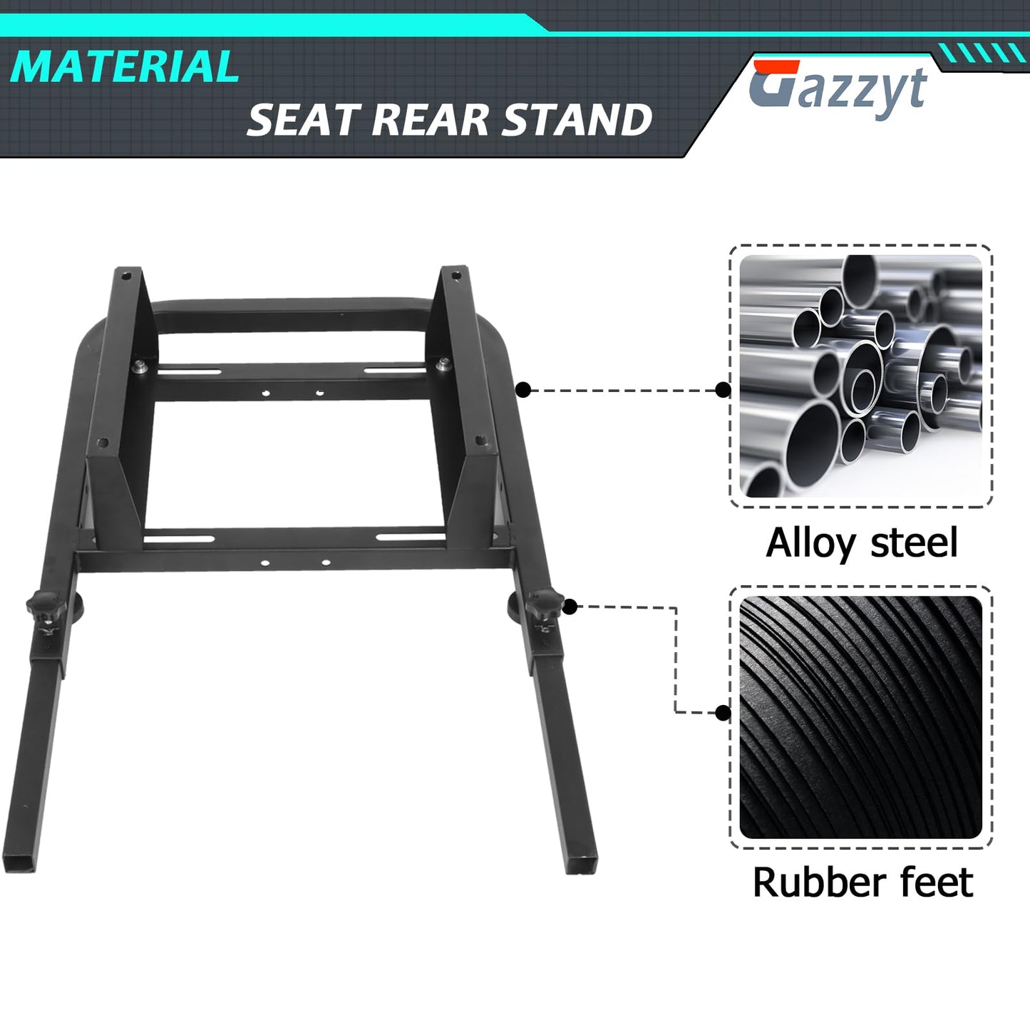 Seat Mounted Rear Stand for Racing Wheel Frame fit for Logitech G27 G29 G920 G923, Thrustmaster, Fanatec, without Seat