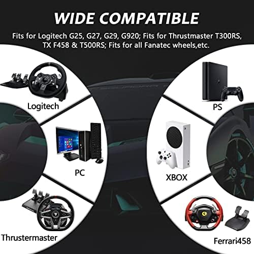 Racing Steering Wheel Stand with Double Reinforced Arm Fit for Logitech,Thrustmaster G29 G920 G923 T300 T300RS Foldable Ajustable Gaming Frame without Wheel Pedal and Shifter