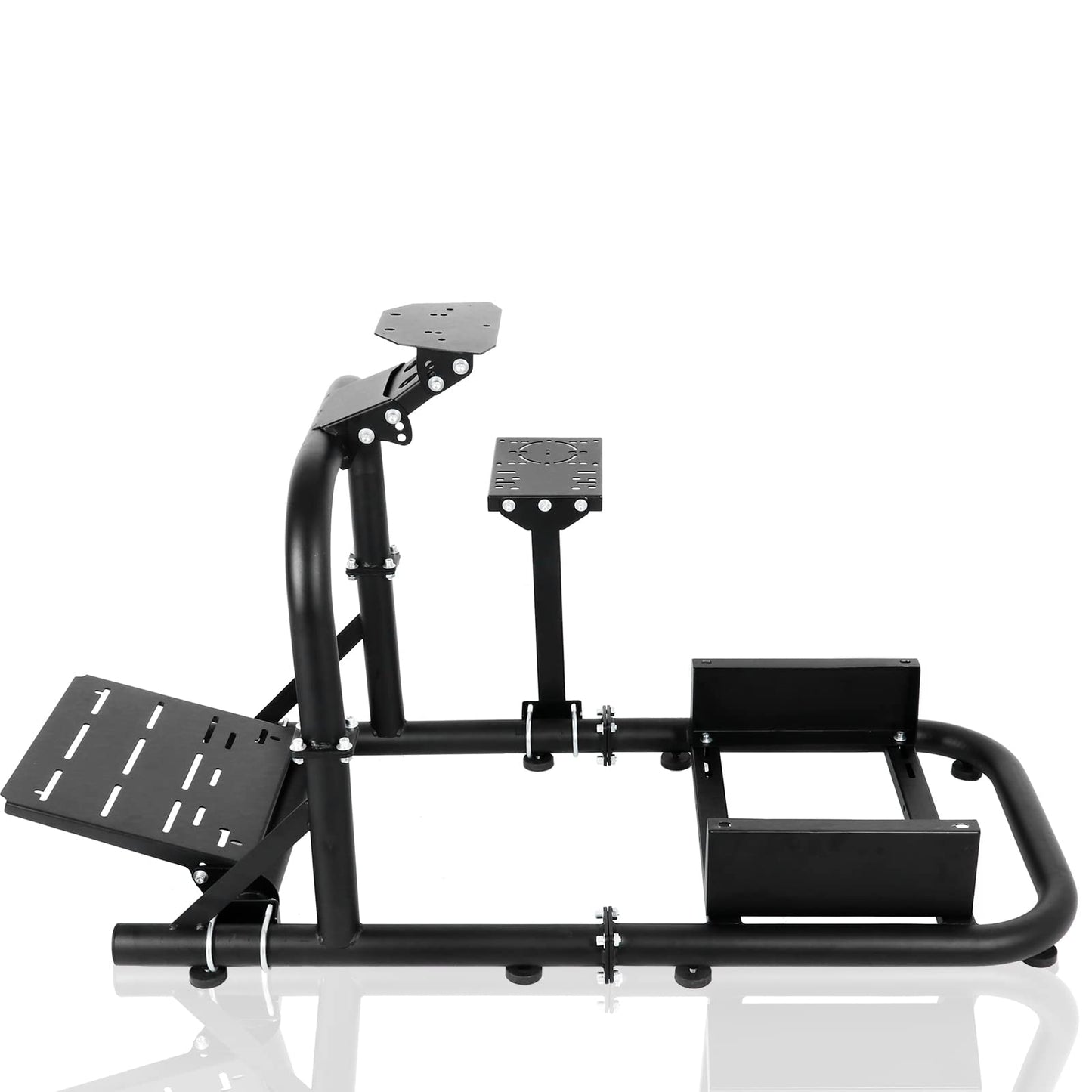 Racing Simulator Cockpit Vertical Structure 50mm Round Tube fit for Logitech,Thrustmaster,Fanatec,Moza G25 G27 G29 G920 T248 Adjustable without Wheel,Pedal,Shifter,handbrake,Seat