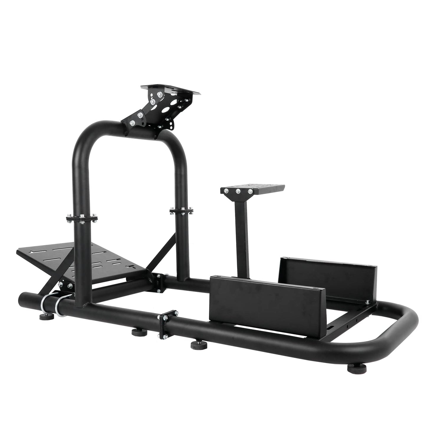 Racing Simulator Cockpit Vertical Structure 50mm Round Tube fit for Logitech,Thrustmaster,Fanatec,Moza G25 G27 G29 G920 T248 Adjustable without Wheel,Pedal,Shifter,handbrake,Seat