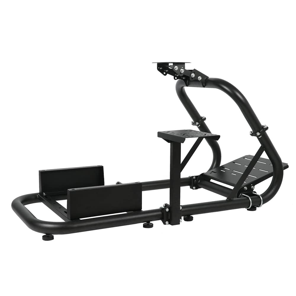 Racing Simulator Cockpit 50mm Arm Round Tube fit for Logitech,Thrustmaster,Fanatec G25 G27 G29 T248 T300 Adjustable Steering Wheel Stand without Wheel,Pedal,Shifter,handbrake and Seat