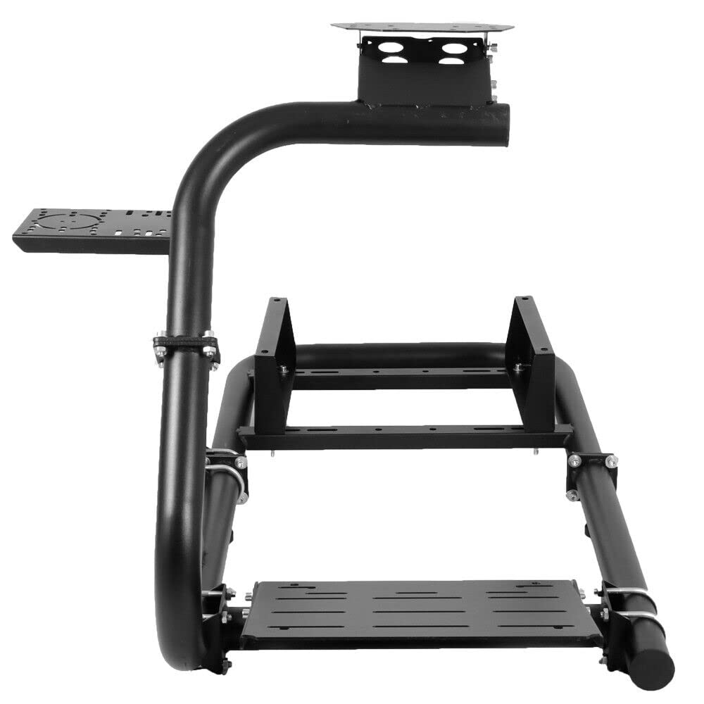 Racing Simulator Cockpit 50mm Single Arm Round Tube fit for Logitech,Thrustmaster,Fanatec G25 G27 G29 G920 G923 T248 T300 T300RS Stable Wheel,Pedal,Shifter,handbrake,Seat Not Included