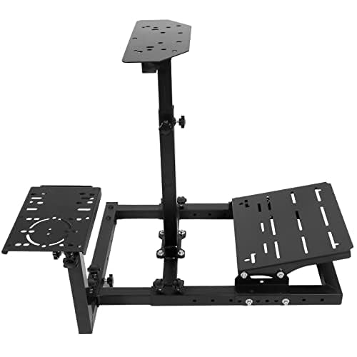 Flight Racing Wheel Stand 40mm Square Tube Fit for Logitech, Thrustmaster,Fanatec G29 G920 G923 T150 T248 T300 X52 X56 Adjustable Wheel,Pedal,Shifter and Handbrake Not Included