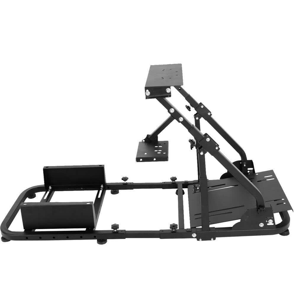 Adjustable Racing Simulator Cockpit Stand with Support Arms fit for Logitech G920 G27 G29 Thrustmaster T300RS T300 T248,Steering Wheel Shifter Pedal and Seat Not Included