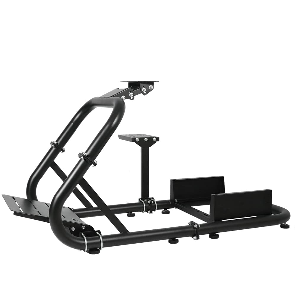 Racing Simulator Cockpit 50mm Arm Round Tube fit for Logitech,Thrustmaster,Fanatec G25 G27 G29 T248 T300 Adjustable Steering Wheel Stand without Wheel,Pedal,Shifter,handbrake and Seat