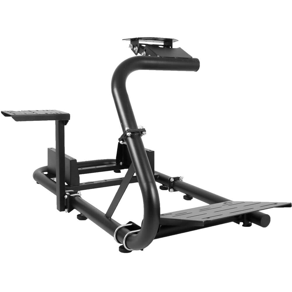Racing Simulator Cockpit 50mm Single Arm Round Tube fit for Logitech,Thrustmaster,Fanatec G25 G27 G29 G920 G923 T248 T300 T300RS Stable Wheel,Pedal,Shifter,handbrake,Seat Not Included