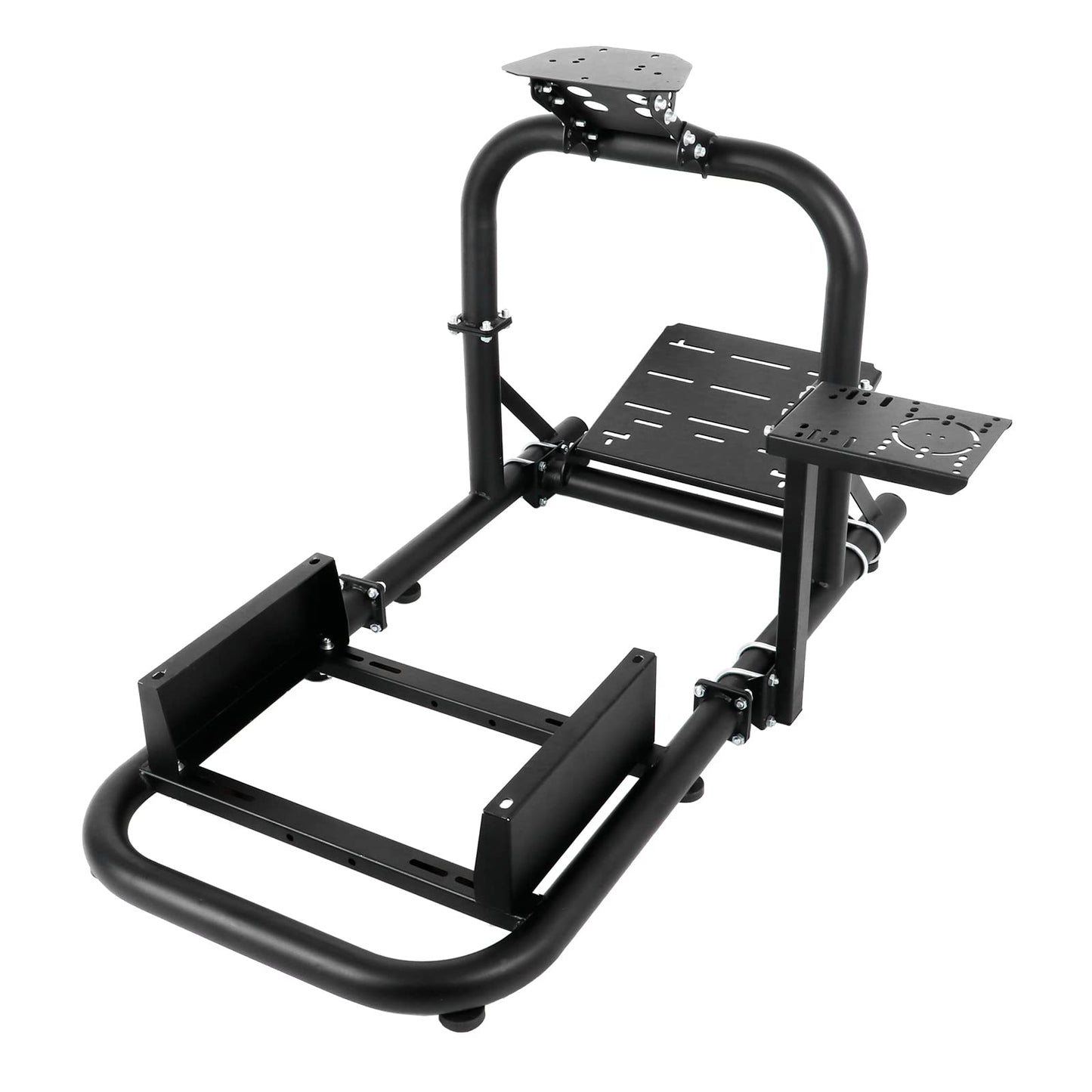 Racing Simulator Cockpit Vertical Structure 50mm Round Tube fit for Logitech,Thrustmaster,Fanatec,Moza G25 G27 G29 G920 T248 Adjustable without Wheel,Pedal,Shifter,handbrake,Seat