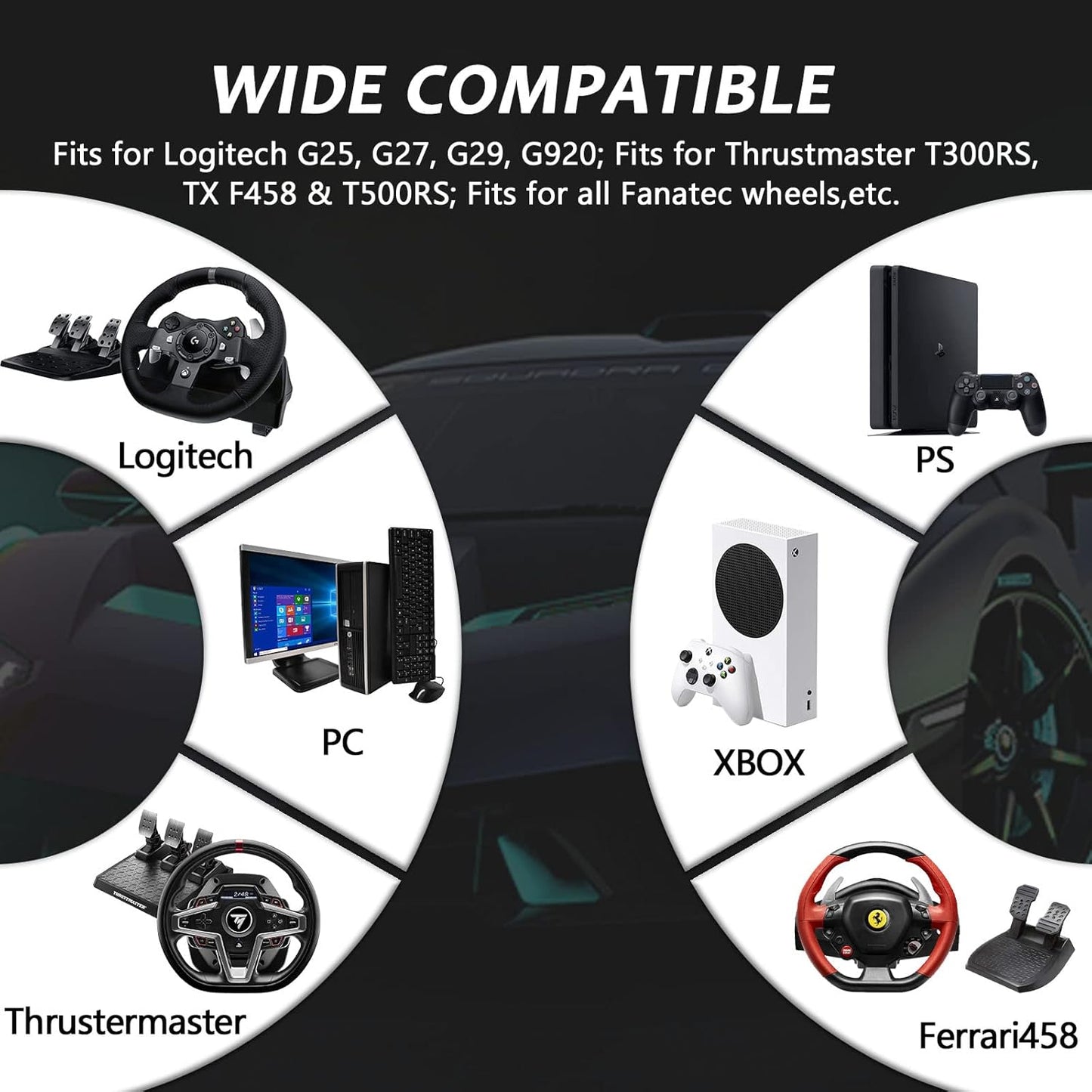 Gazzyt G29 Racing Simulator Cockpit with Installable Monitor Frame Fit for Logitech G920 G923,Thrustmaster,Fanatec,Gaming Wheel Stand without TV Wheels Pedals Shifter Seat