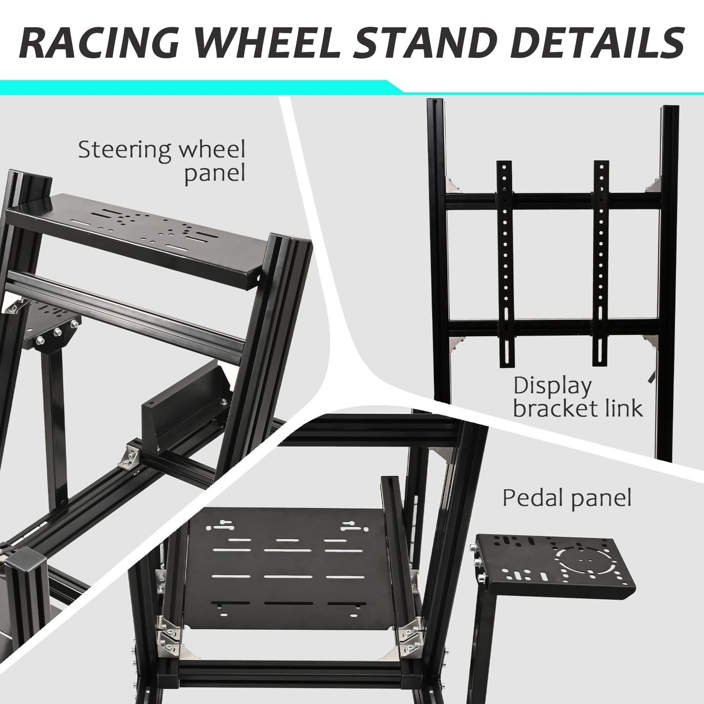 Gazzyt G27 Racing Simulator Cockpit Red Racing Seat Stand with Monitor Frame fit for Logitech G29, Thrustmaster, Fanatec, Aluminum Sim Racing Cockpit without Wheel,Pedal,Handbrake,Shifter,TV